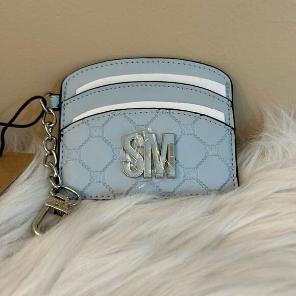NWT Steve Madden Card Case Wallet - Light Blue - Picture 1 of 7